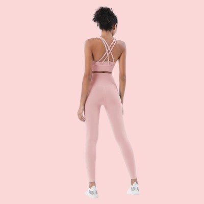 Combinaison Sport Femme - WomenFitnessSet™ - Rose - Bravery Fitness