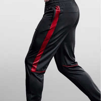 Pantalon sport homme - MenSportPants™ - Noir&Rouge - Bravery Fitness